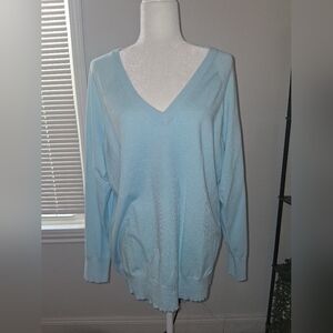 Torrid Baby Blue Everyday Soft Raglan Sleeve Sweater Size 1X 14/16